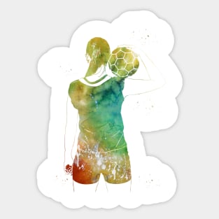 Handball Player Girl Sticker